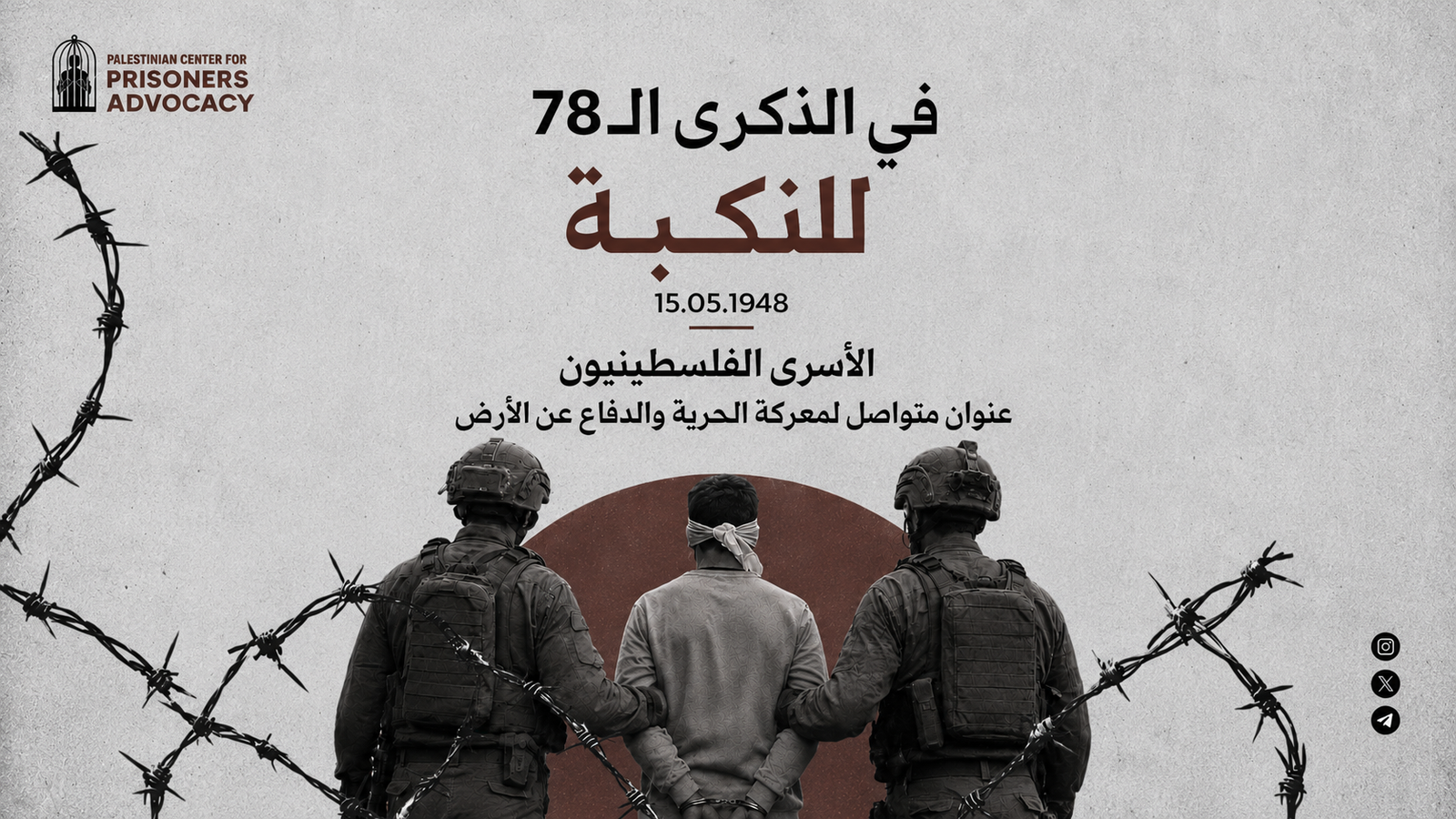 في الذكرى الـ78 للنكبة.. الأسرى الفلسطينيون عنوان متواصل لمعركة الحرية والدفاع عن الأرض